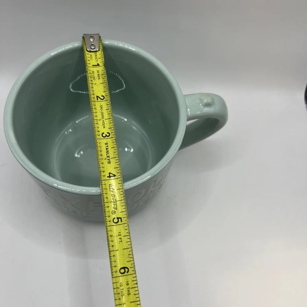 Harvest Green Studio Explore the World‎ Coffee Mug 18 Oz Light Green Stoneware - Picture 6 of 8